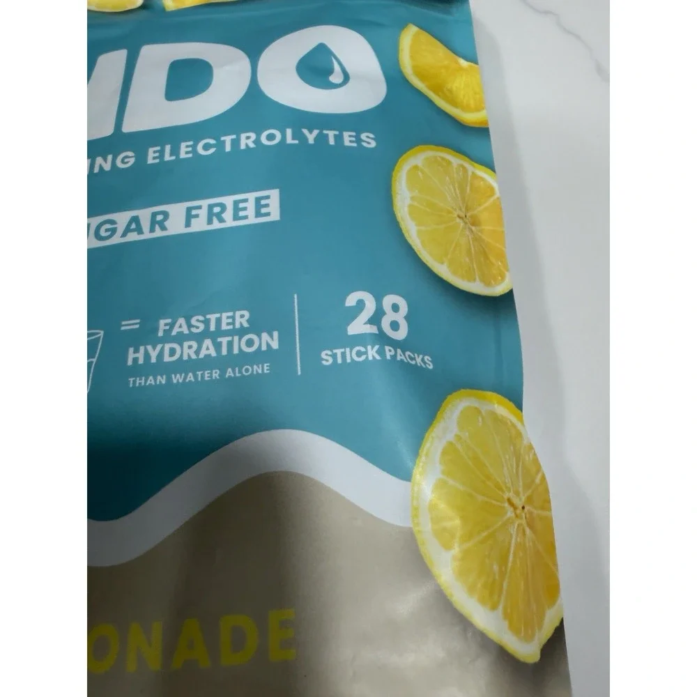 LIDO Lemonade Electrolyte Powder Packets Clean, Zero-Sugar 28 Servings Exp 1/27